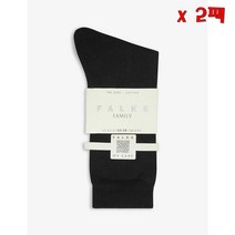 FALKE Family cotton blend socks 3009 Black EUR 39 42 팔케 패밀리 코튼 블렌드 양말 3009 블랙 39-42사이즈 2팩
