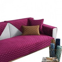 먼지 방지 거실 미끄럼 방지 소파 커버 컬러 엠보싱 시트 분리 세탁, 90x70cm 35x27in, Purple aliexpress