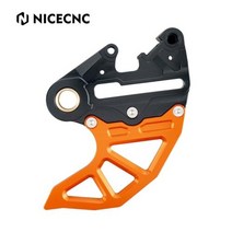 NICECNC 뒷 브레이크 디스크 가드 커버 보호대 KTM 125 250 350 450 530 EXC EXCF XCW XCFW SX SXF XC XCF 6 일 TPI 2004202, Orange and Black