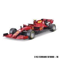 BURAGO_ Bburago 143 2023 F1 스쿠데리아 페라리 F1-75 16 Leclerc 55 Sainz 합금 럭셔리 차량 다이캐스트 자동차 모델 장난감 컬렉션 선물, [14] SF1000-16
