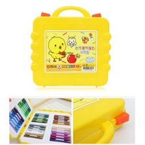 동아 손에묻지않는 무독성 병아리 크레용 48색