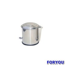 ForU797 원터치 스텐 페달휴지통 12L 370mm 화장실휴지통 인테리어휴지통