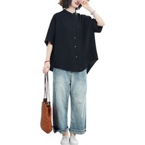 퀸앤조이 미녀77 스티븐 헨리넥 반팔 블라우스