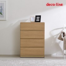 데코라인 끌라 600 4단 서랍장, 아카시아화이트