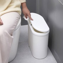 모나코올리브 원터치 화이트 휴지통, 1개