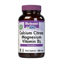 Bluebonnet Nutrition 구연산 칼슘 마그네슘 플러스 비타민 D3 캡슐 뼈 및 근육. 비 GMO 글루텐 두유 및 우유 무첨가 코셔 화이트 90개