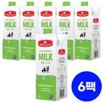 믈레코비타 밀크시크릿 저지방우유 1.5%, 1000ml, 6개