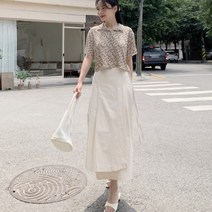 [바보사랑] 여성 여자 롱 스커트 치마 데일리 트츠 랩스타일 주름