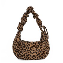 코지니랜드 여성 여자 호피 무늬 레오파드 호보백 만두백 주름 셔링 백 가방