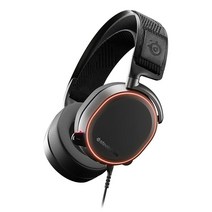 SteelSeries 아크티스 프로 하이파이 게이밍 헤드셋 블랙 하이레스 스피커 드라이브 DTS 헤드폰 X v2.0 서라운드 PC용