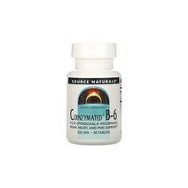 Source Naturals 소스내츄럴스 Coenzymated 비타민B6 333mg 30정 피리독살 피리독신 칼슘 스테아르산 실리카 PLP pyridoxal Calcium