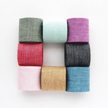 포시즌 린넨 리본 폭4cm 리본공예 DIY재료 린넨재질 리본끈, 레드5(red)