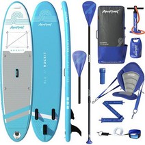 패들보드 AQUAPLANET 풍선 카 키트 Rockit 10.2피트 SUP 초보자 전문가에게 이상적 컨버터블 시트 핀 펌프 수리 배낭 가죽끈 드라이백 스트랩 포함, 푸른
