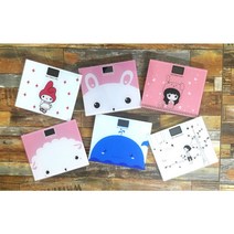 미니 디지털 체중계 전자저울, 곰돌이가면을쓴소녀
