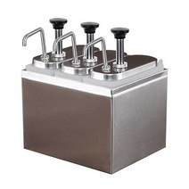 카페 시럽 펌핑 통 업소용 소스통 스텐 드레싱 양념, 2L 3구
