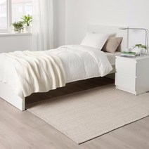이케아 팁헤데 평직러그 침실 거실 캠핑 러그 내추럴/오프화이트120x180 cm