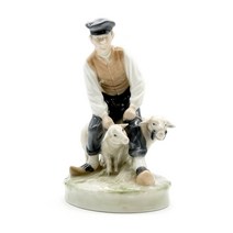 Antique 로얄코펜하겐 양치기 소년 Young Man with Sheep 627 피겨린 덴마크 도자기인형 인테리어 장식소품