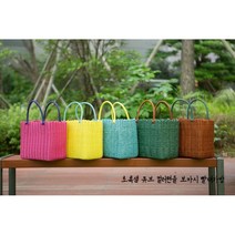 초록샘 큐브바구니 빨대가방 빨대바구니 스트롱바구니 6종 2가지 사이즈, 바비핑크, 라지