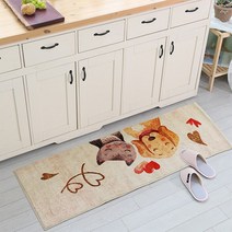 폴라도레 극세사 발매트 침실 러그 주방 카페트 화장실 부엌 매트, 2.강아지와고양이(45x120cm)