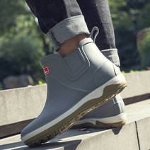 남자 앵클 레인 부츠 방수 장화 낚시 캐주얼 코디