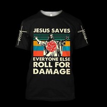 예수님 그리스도 PLstar Cosmos Christian olic Jesus R Streetwear 3DPrint Summer Casual Funny T-shirts, 16 T-shirts_03 M
