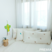 (제작) 면100수 와이드 유아 아동 성인 베개커버 솜, 몽실 곰돌이