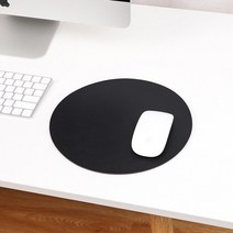 온열마우스패드 컴퓨터 전기매트 usb 마우스 온열매트 수족냉증 라운드 마우스 패드 단면 솔리드 컬러 범용, 18 Black_01 20x20cm