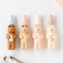 도낫도낫 베어 트래블 공병 세트 보틀 디스펜서 펌프 스프레이 곰, 초코