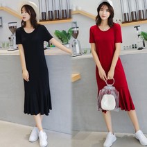 도매언니 반팔 플레어 롱원피스 SD-200439