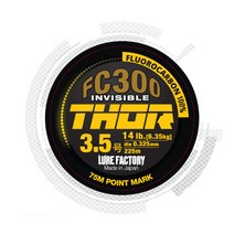 루어팩토리 토르 FC300 플로로 카본라인 300M (배스라인), 225m-3.5호14lb