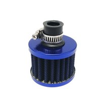오토바이 차가운 공기 흡입구용 12mm 자동차 에어 필터 하이 플로우 크랭크 케이스 터보 벤트 커버 미니, 03 파란