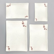 굿다이닝 매트 동백 사각접시