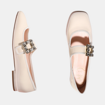 정품 로저 비비에 FW 트레 스트라스 버클 베이비 발레리나 플랫 RVW DP C RVWDP