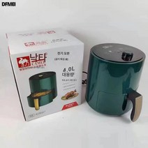 DFMEI 4리터 에어프라이어 가정용 다용도 전기오븐 전자동 스마트 감자튀김기, 녹색, 사리터