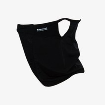 골프 앞뒷면 메쉬 냉감원단 햇빛차단 귀걸이형 멀티스카프, 민자 검정색