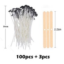 소이캔들 오브제캔들 1 롤 200 피트 61M 흰색 양초 심지 솜초 직조 DIY 및 만들기, 16cm A세트