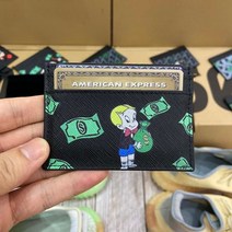 original holifend unite richie rich alec monopoly 정품 가죽 카드 소지자 신용 id 카드 소지자 작은 지갑 남성 선물