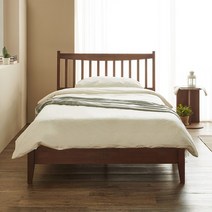 올쏘 카누 원목침대SS 본넬매트리스, 브라운