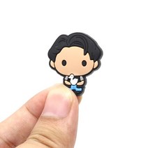 1 개 jibz 미국 드라마 캐릭터 PVC 신발 매력 DIY 액세서리 맞는 악어 샌들 버클 장식 남여 선물, [15] 15