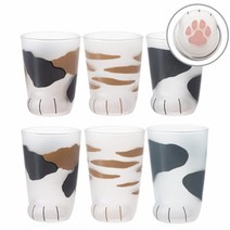 코코네코 엄마 고양이발컵 유리컵 300ml 마니또 신혼부부 집들이선물, 1개, 토라(갈색)