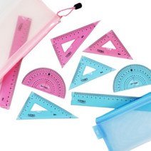 [아이비스] 구부러지는 삼각자각도기세트 (2색 택1), 화이트