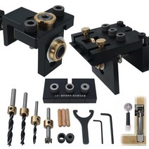 코너드릴 무선 충전 임팩트 전동 틈새 woodworking 3 in 1 doweling jig kit 캐비닛 가구 구멍 펀처 드릴 가이드 로케이터 pocket hole jig, 타입-g