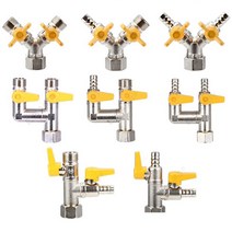 삼방밸브 나비 가스 볼 난방 스팀 벨브 밸브 볼콕크, Y 형4 점 내부 1개 외부 1개 플러그 1개