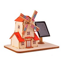 태양광 목재 입체퍼즐 - 영공방 풍차, 단품, 단품
