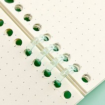 루즈링 컬러 4구제본스프링 책 노트 셀프제본재료, 색상, 분홍