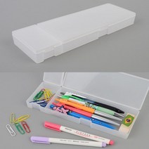다꾸 꾸며쓰는 플라스틱 필통 연필 펜 펜슬 케이스 사각 필기구 수납, 대