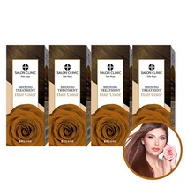 (살롱클리닉) 15% 상품쿠폰 살롱클리닉 셀프 염색약 저자극 새치 커버 블론드브라운(밝은갈색) (4개), 1.블론드브라운(밝은갈색)