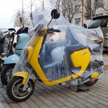 눈비올때 스쿠토 보호용 방수커버 자전거캐노피 자잔거보관소 개인창고 먼지차단, 투명PE커버(M)