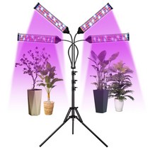 비상 와이드 4헤드 삼각대 LED 식물등 성장 생장조명 램프, 단품