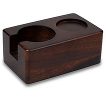 OLBET 탬핑 스테이션 에스프레소 탬퍼 홀더 - 소박한 바리스타 도구 - 원목 - 완벽한 커피 에스프레소 머신 액세서리 - 54mm 탬퍼용 멋진 커피 탬퍼 스탠드 및 포터필터, 51mm